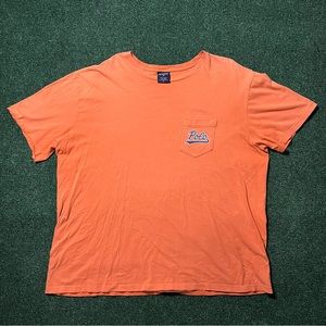 Vintage Ralph Lauren Polo Sport Mens Orange Pocket T Shirt Size XL 25.5X28.5